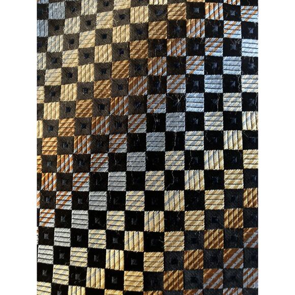 COLOURS by ALEXANDER JULIAN Neck Tie black beige diamond Pattern - Picture 2 of 5